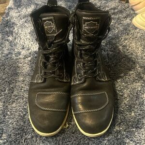 Harley-Davidson Black Men's Lace-Up Boots